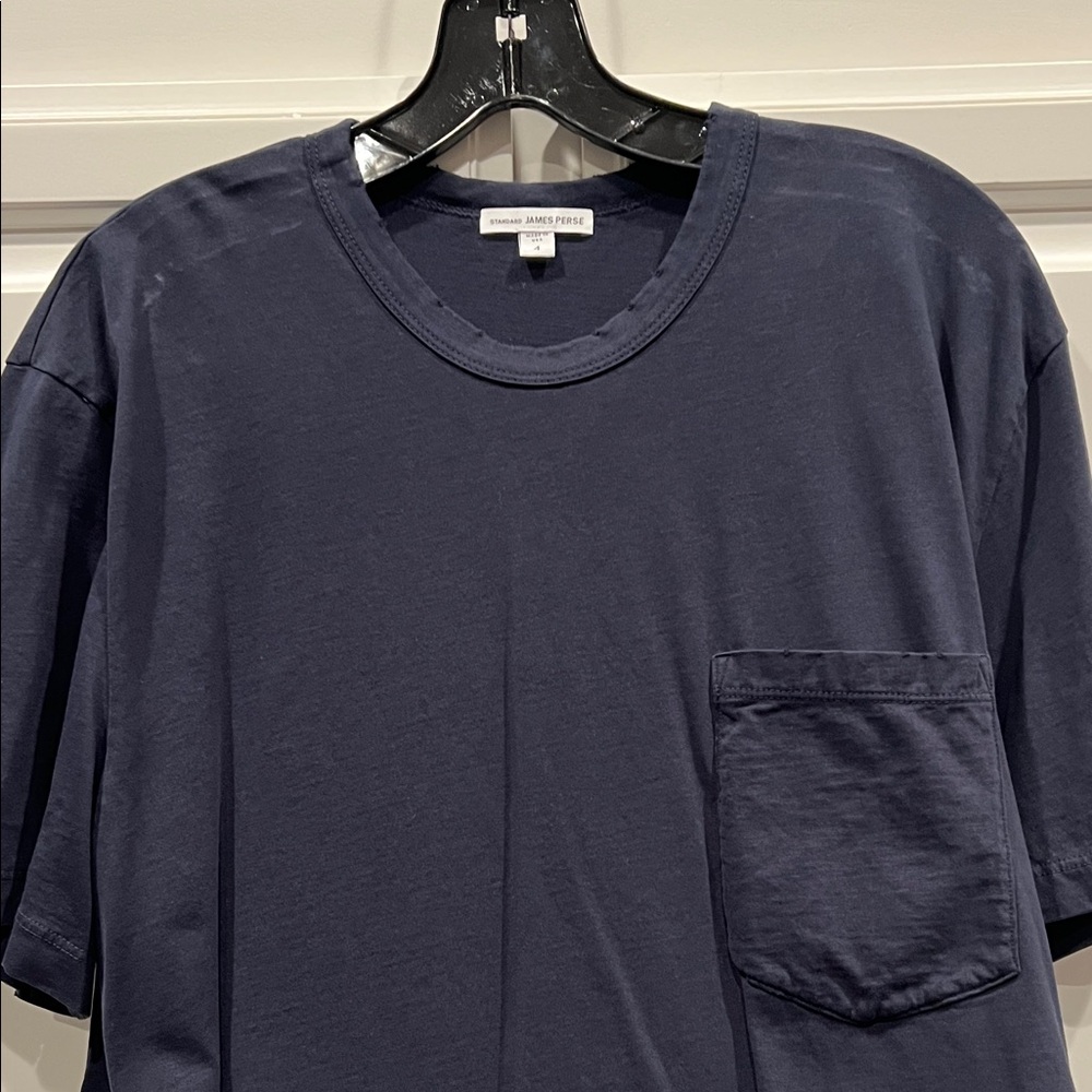 James Perse Men's Deep Blue Short Sleeve Tee